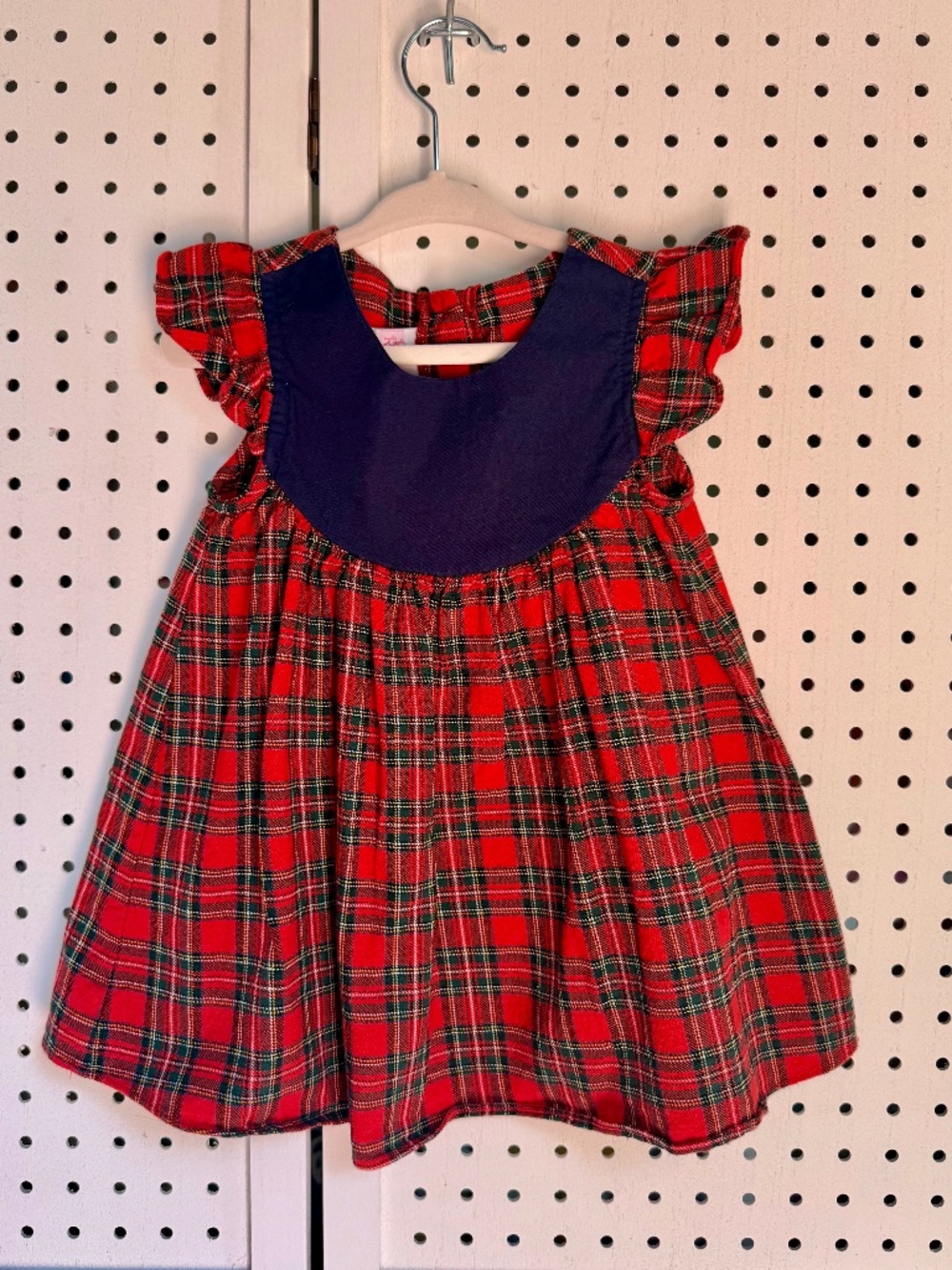 Ricrac & Ruffles Toddler Girls Red Plaid Holiday Dress Size 2T